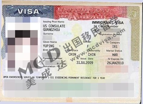 謝小姐IR1移民簽證 謝小姐IR1移民簽證