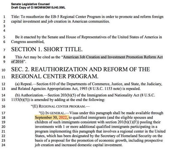 EB5最新立法改革草案出爐,漲價或成定局! EB5最新立法改革草案出爐,漲價或成定局!