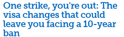 澳洲簽證最嚴處罰規定出爐,材料作假十年禁止申請簽證 澳洲簽證最嚴處罰規定出爐,材料作假十年禁止申請簽證