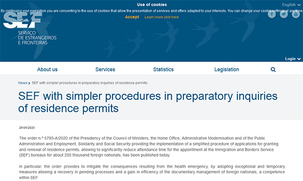 葡萄牙簡化了居留許可的程序 葡萄牙簡化了居留許可的程序
